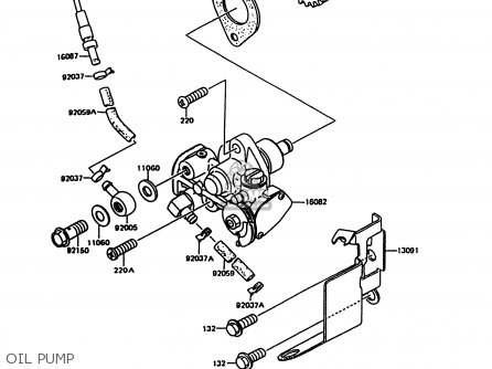 OIL PUMP - KMX125-B8 1995 UNITED KINGDOM FR FG