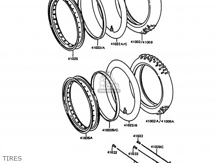 TIRES - KMX125-B8 1995 UNITED KINGDOM FR FG