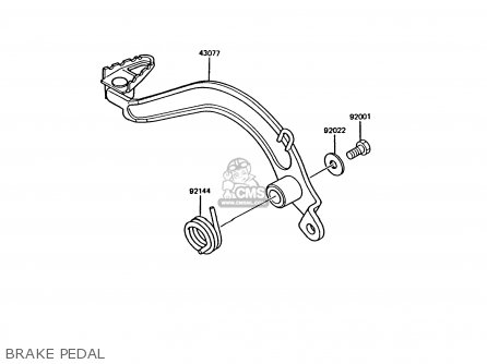 BRAKE PEDAL - KMX125-B8 1995 UNITED KINGDOM FR FG