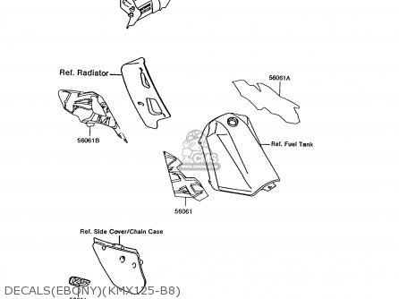 DECALS(EBONY)(KMX125-B8) - KMX125-B8 1995 UNITED KINGDOM FR FG