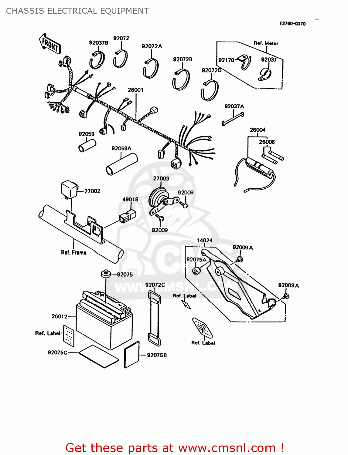 CHASSIS ELECTRICAL EQUIPMENT KMX125-B9 1998 UNITED KINGDOM FR FG