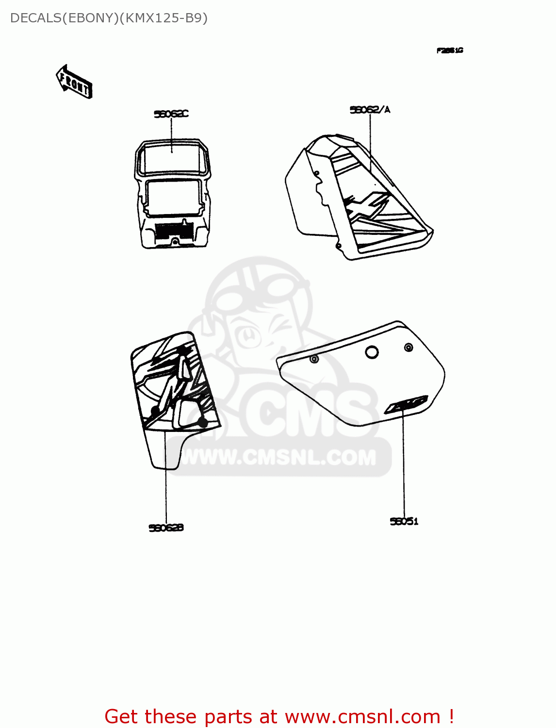 DECALS(EBONY)(KMX125-B9) KMX125-B9 1998 UNITED KINGDOM FR FG