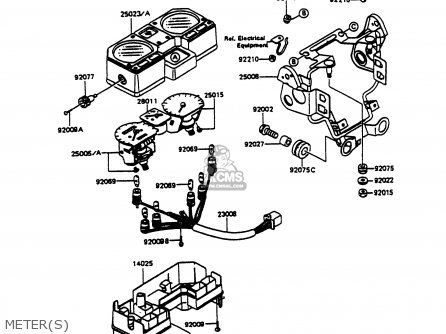 METER(S) - KMX125-B9 1998 UNITED KINGDOM FR FG