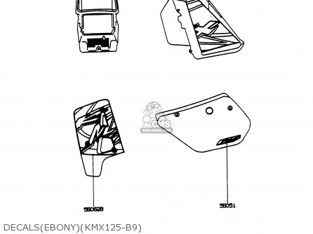 DECALS(EBONY)(KMX125-B9) - KMX125-B9 1998 UNITED KINGDOM FR FG