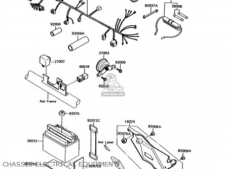 Kawasaki KMX125-A8 1995 EUROPE GR parts lists and schematics