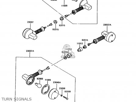 Kawasaki KMX125-A8 1995 EUROPE GR parts lists and schematics