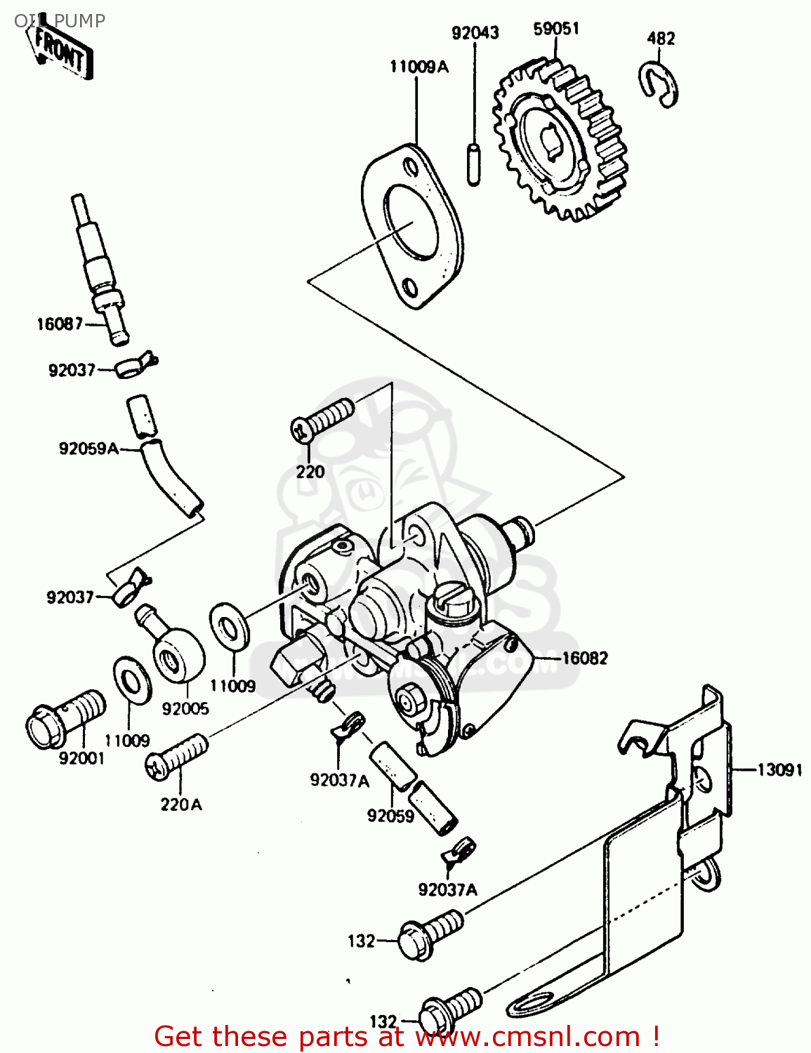 OIL PUMP KMX200-A2 1988 EUROPE UK FR GR HR WG