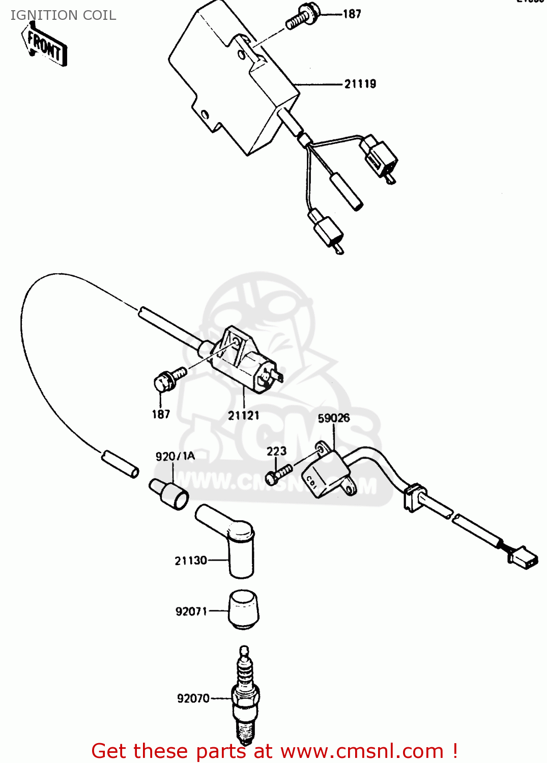 IGNITION COIL KMX200-A2 1988 EUROPE UK FR GR HR WG