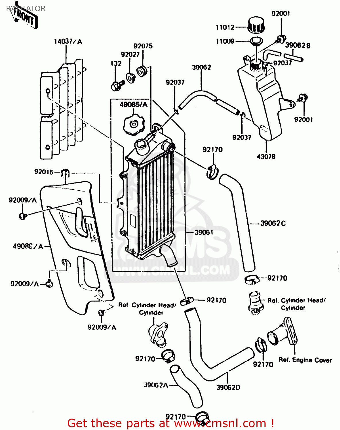 RADIATOR KMX200-A2 1988 EUROPE UK FR GR HR WG