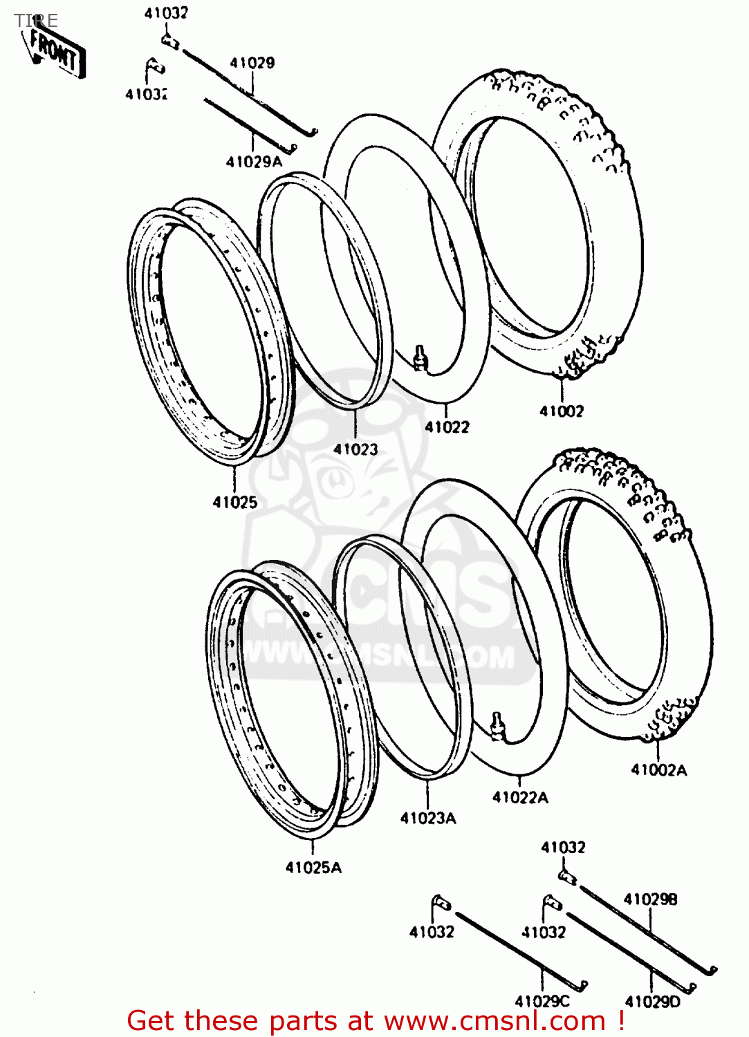 TIRE KMX200-A2 1988 EUROPE UK FR GR HR WG