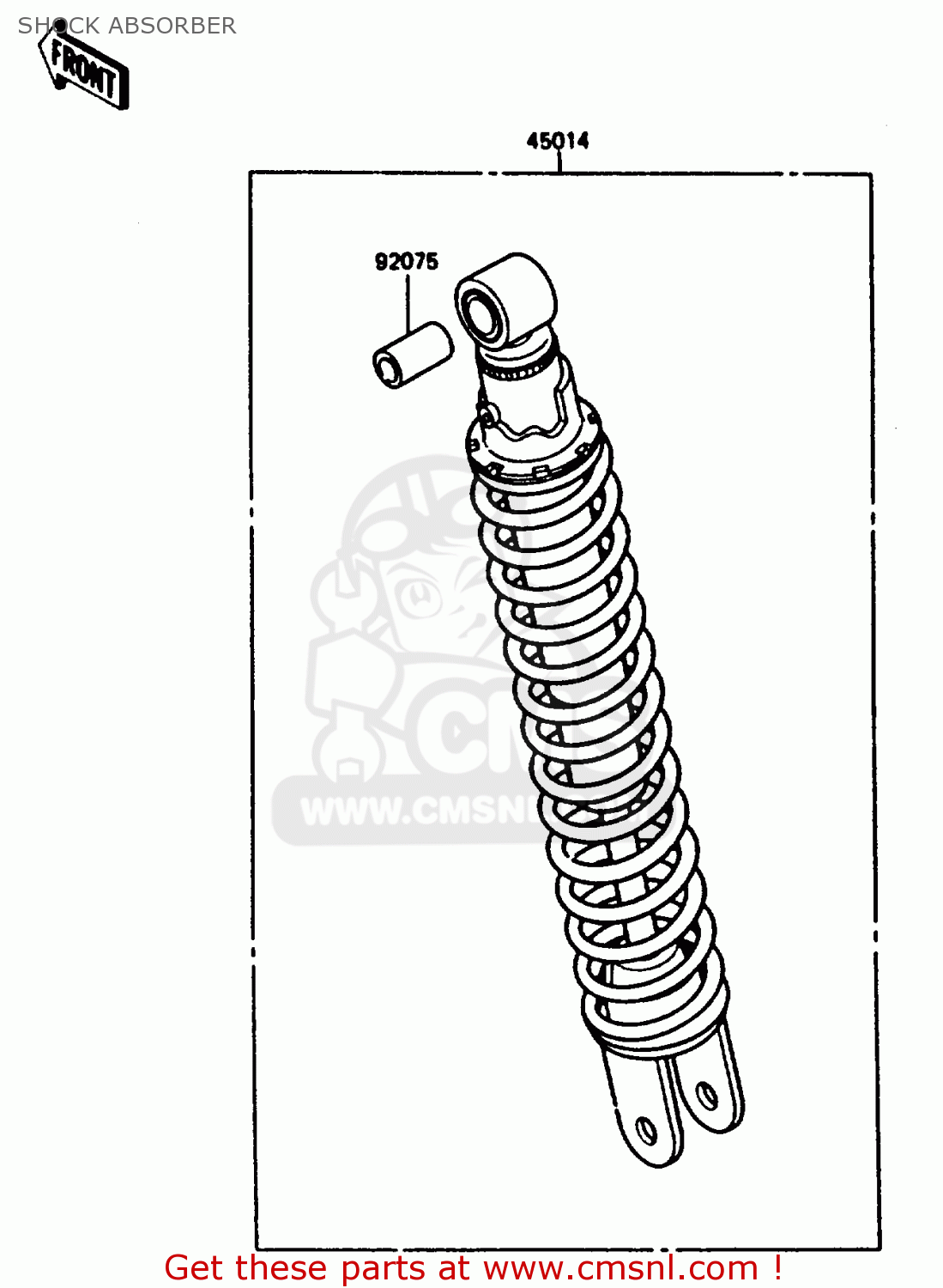 SHOCK ABSORBER KMX200-A2 1988 EUROPE UK FR GR HR WG
