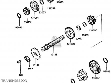 TRANSMISSION - KMX200-A2 1988 EUROPE UK FR GR HR WG