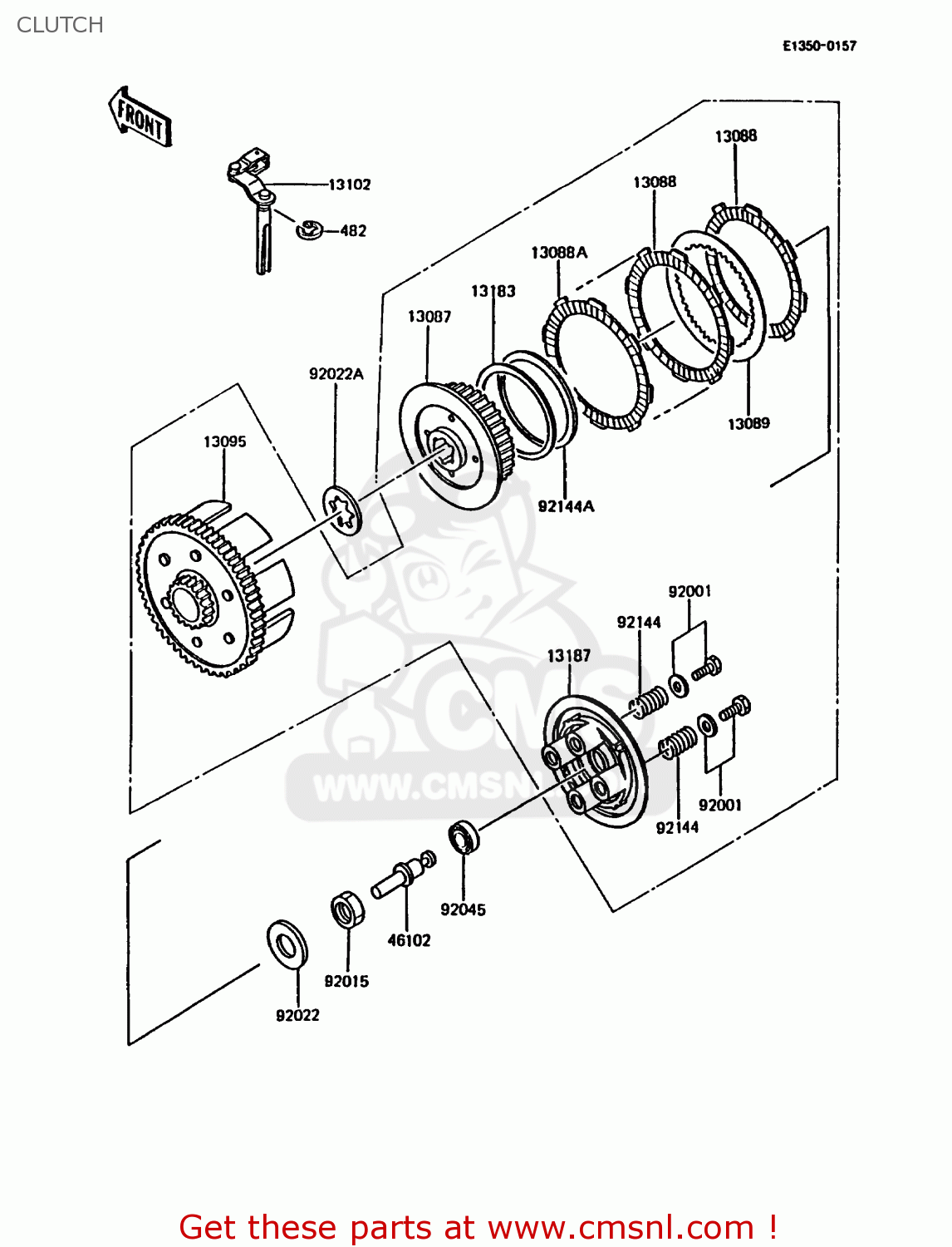 CLUTCH KMX200-A3 1989 EUROPE UK FR FG GR NR