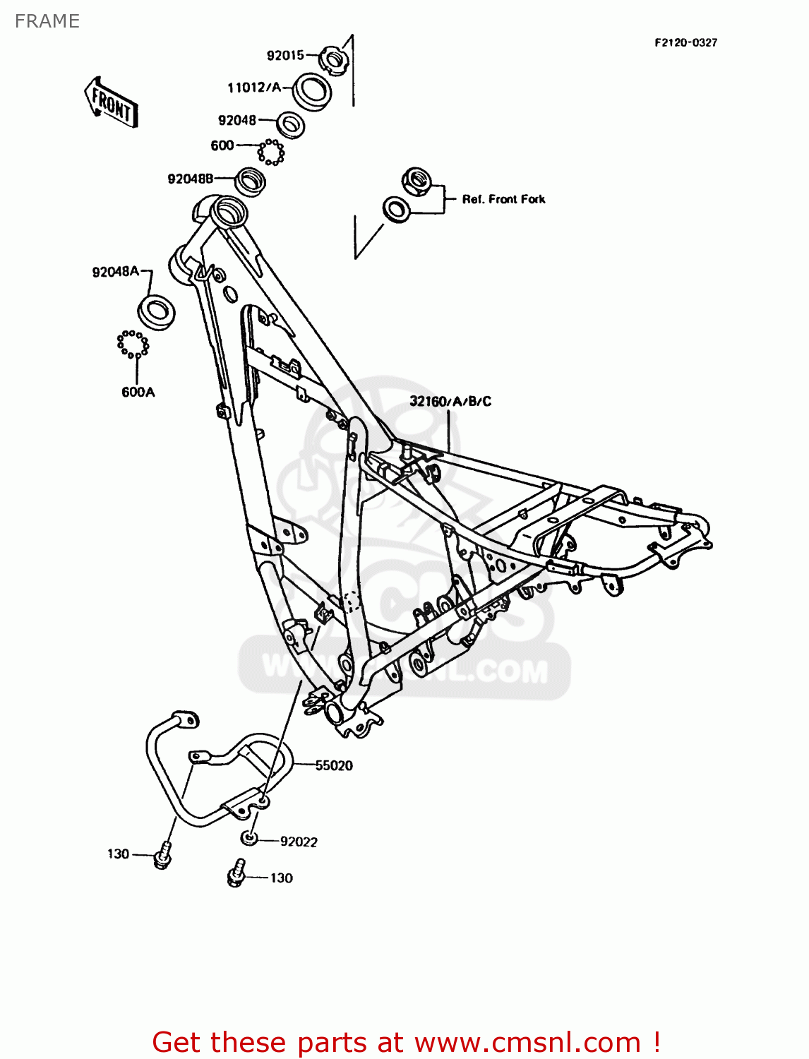 FRAME KMX200-A3 1989 EUROPE UK FR FG GR NR