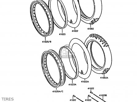 TIRES - KMX200-A3 1989 EUROPE UK FR FG GR NR