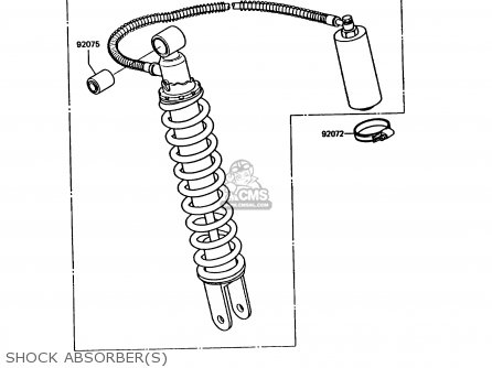 SHOCK ABSORBER(S) - KMX200-A3 1989 EUROPE UK FR FG GR NR