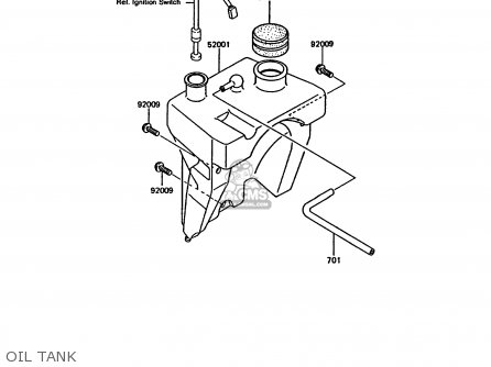 OIL TANK - KMX200-A3 1989 EUROPE UK FR FG GR NR
