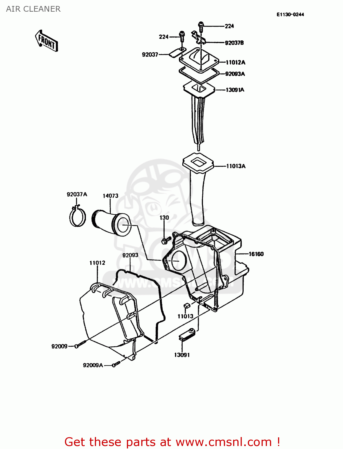 AIR CLEANER KMX200-A3A 1989 EUROPE FG GR NR