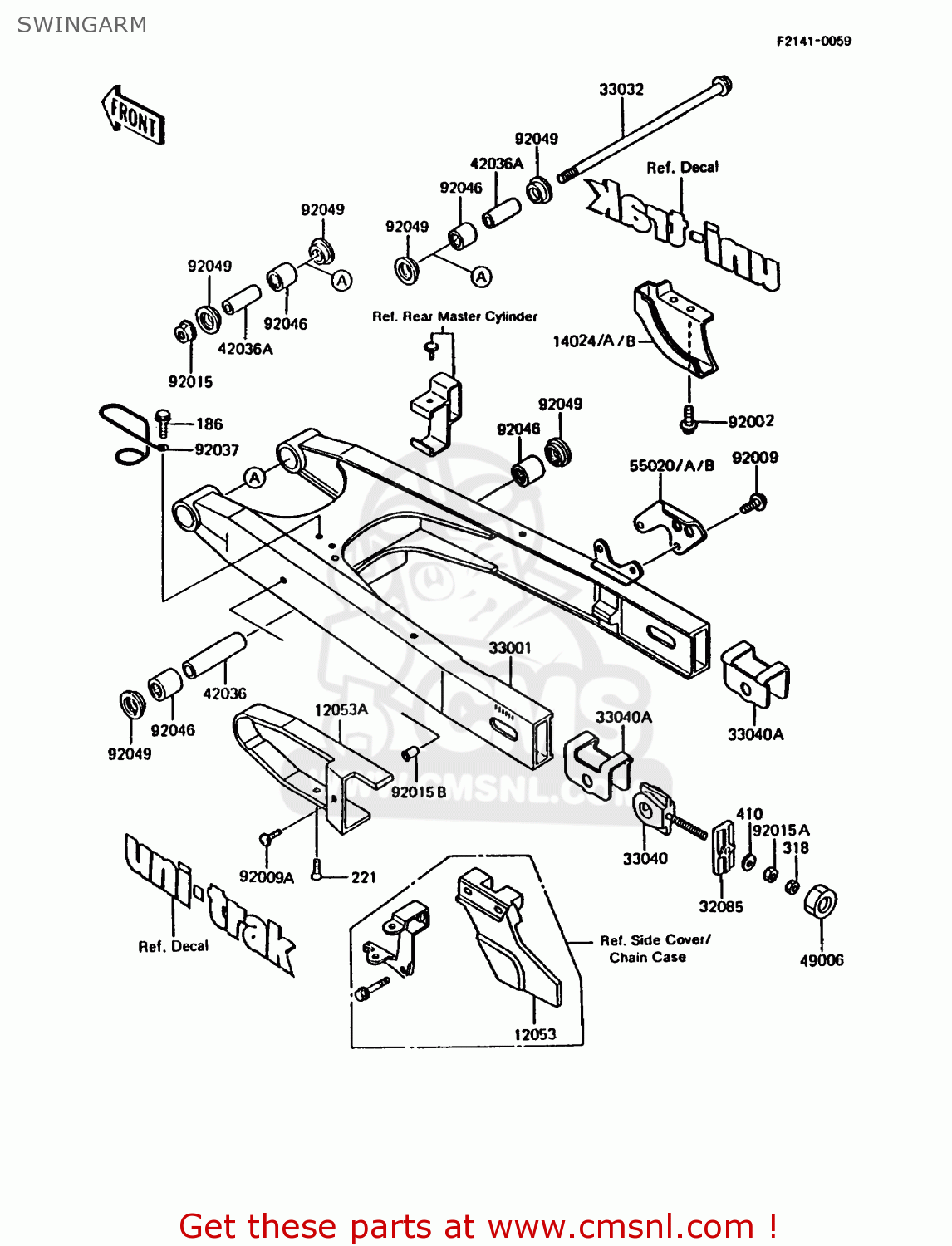 SWINGARM KMX200-A3A 1989 EUROPE FG GR NR