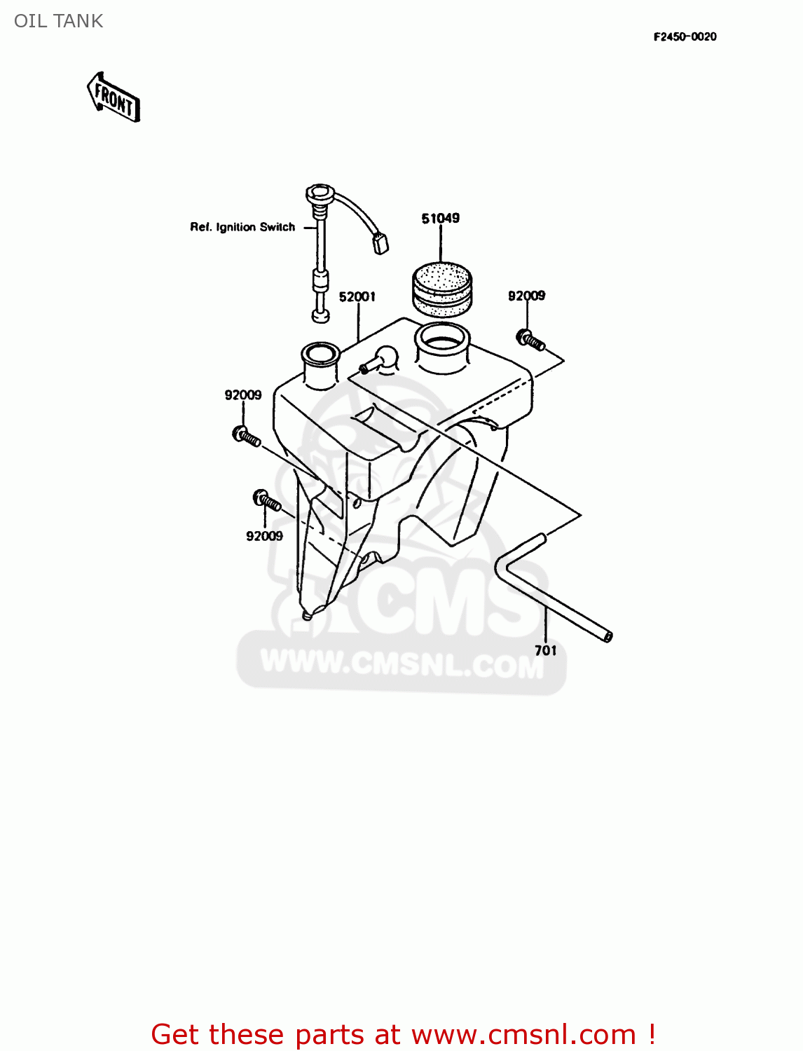 OIL TANK KMX200-A3A 1989 EUROPE FG GR NR