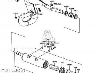 MUFFLER(S) - KMX200-A3A 1989 EUROPE FG GR NR