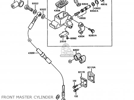 FRONT MASTER CYLINDER - KMX200-A3A 1989 EUROPE FG GR NR