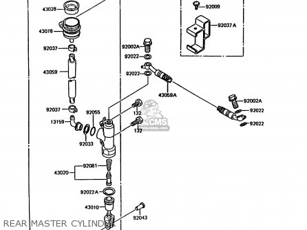 REAR MASTER CYLINDER - KMX200-A3A 1989 EUROPE FG GR NR