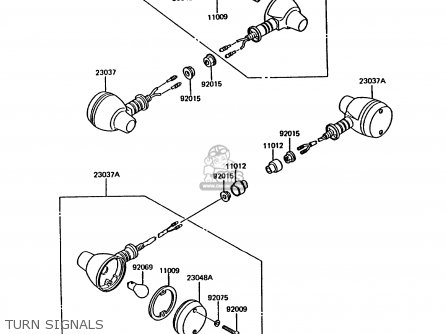 TURN SIGNALS - KMX200-A3A 1989 EUROPE FG GR NR