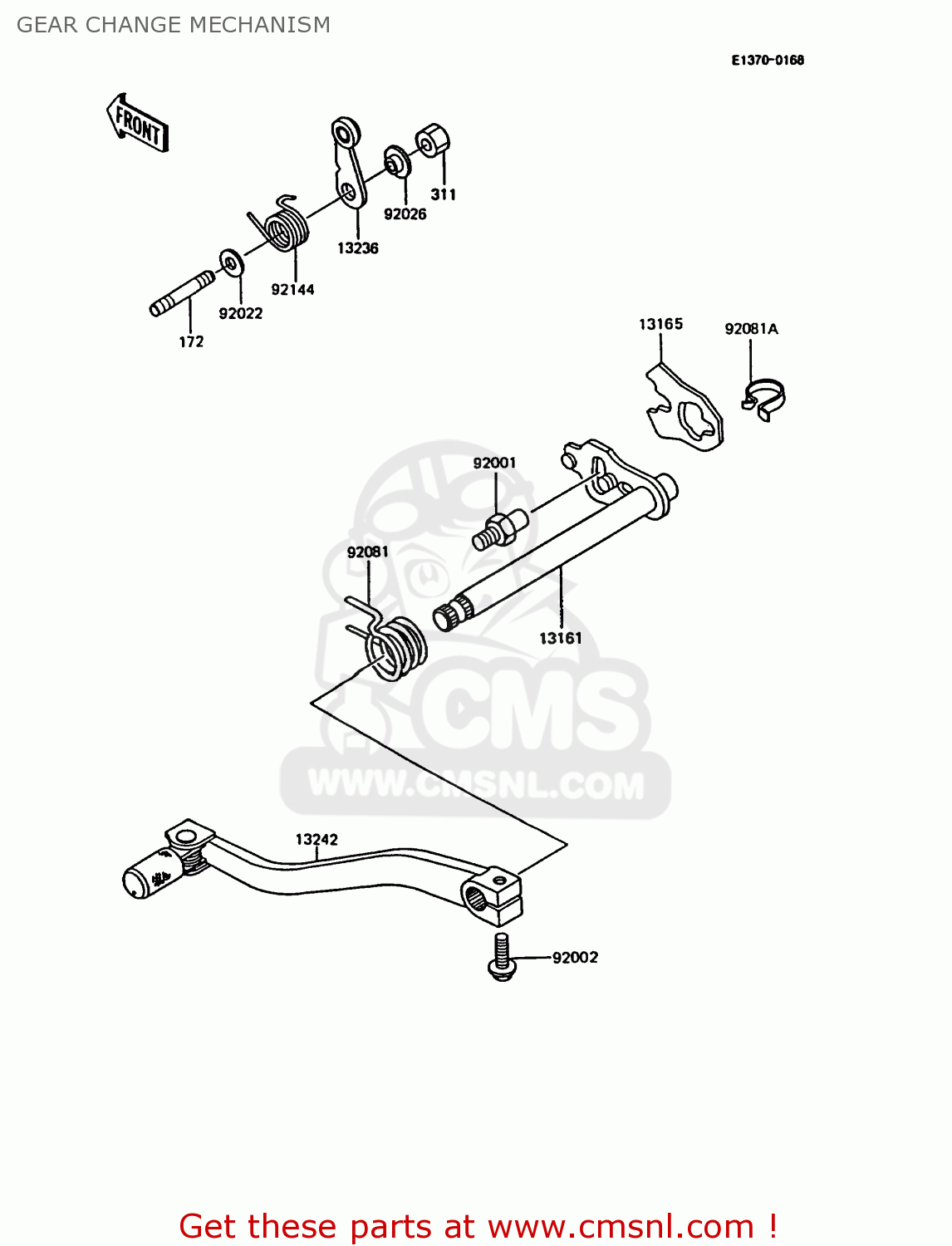 GEAR CHANGE MECHANISM KMX200-A5 1991 EUROPE GR