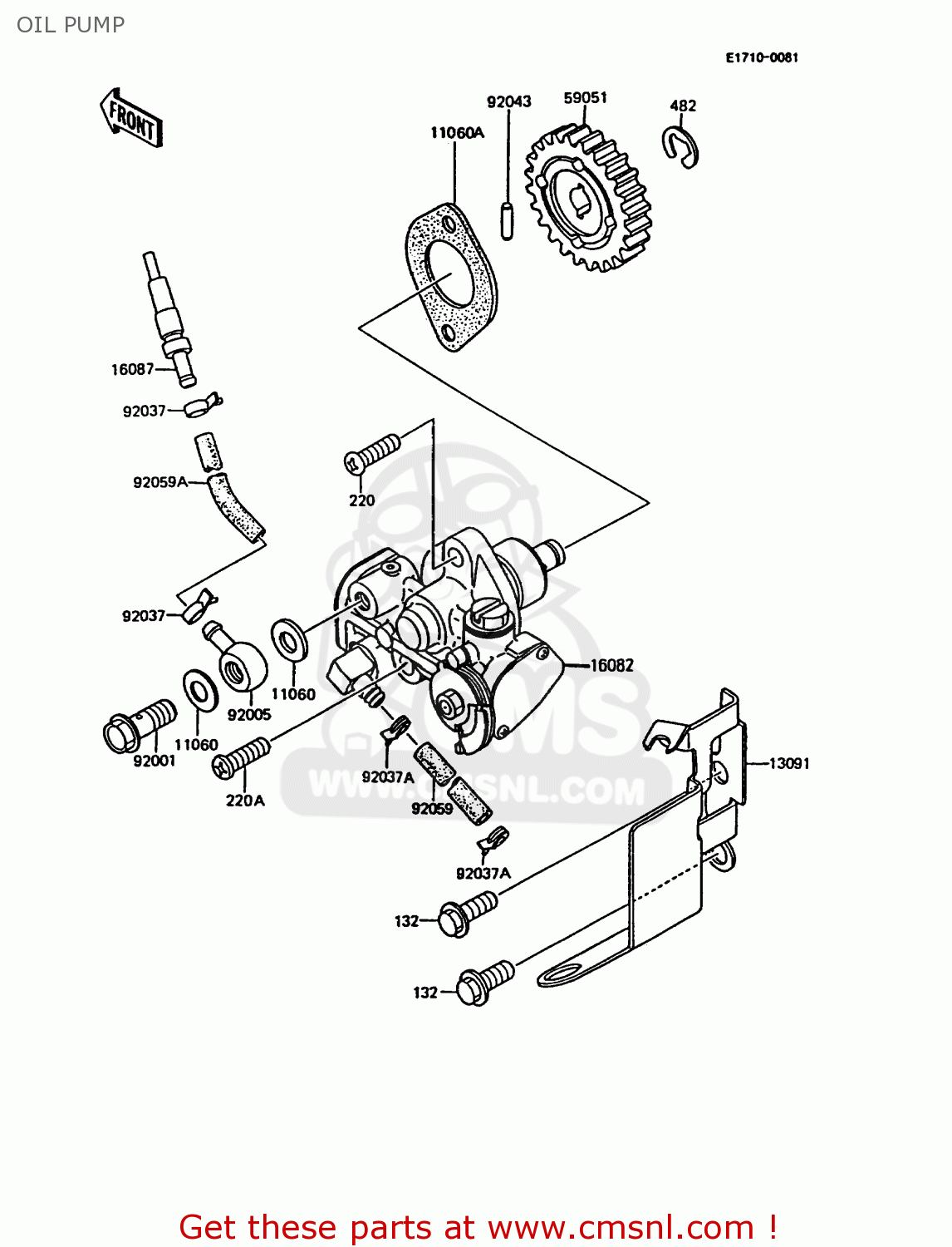 OIL PUMP KMX200-A5 1991 EUROPE GR