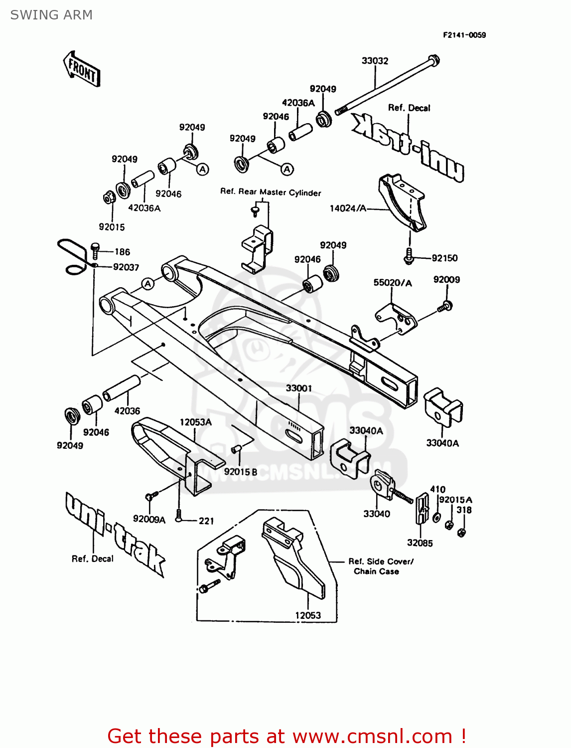 SWING ARM KMX200-A5 1991 EUROPE GR