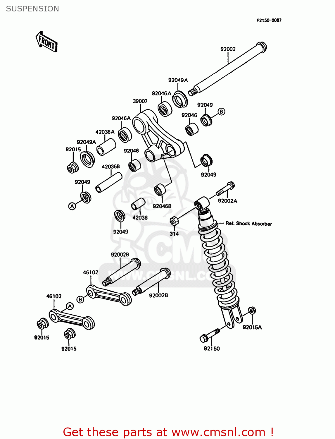 SUSPENSION KMX200-A5 1991 EUROPE GR