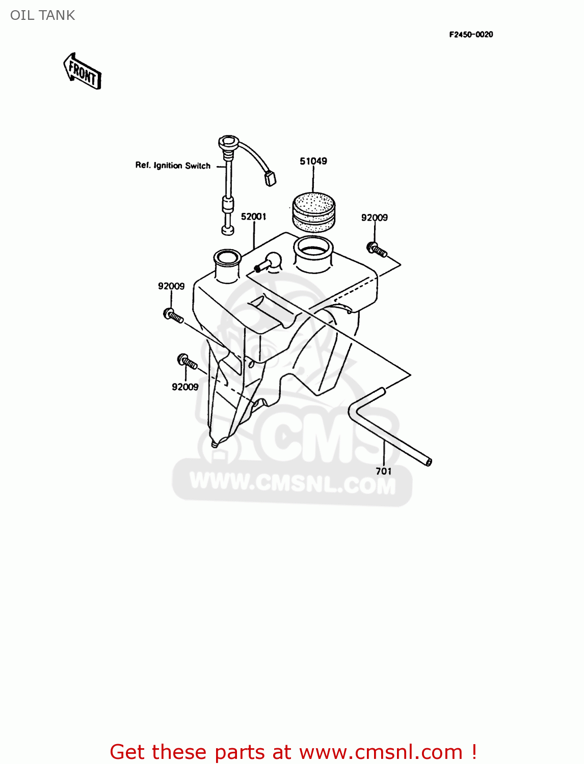 OIL TANK KMX200-A5 1991 EUROPE GR