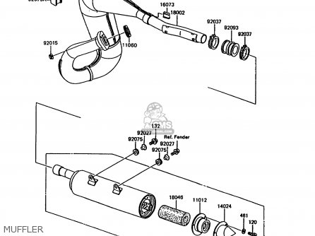 MUFFLER - KMX200-A5 1991 EUROPE GR
