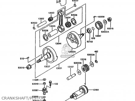 CRANKSHAFT/PISTON - KMX200-A5 1991 EUROPE GR