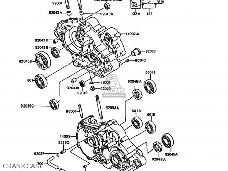 CRANKCASE - KMX200-A5 1991 EUROPE GR