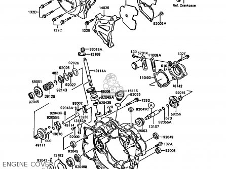 ENGINE COVER - KMX200-A5 1991 EUROPE GR