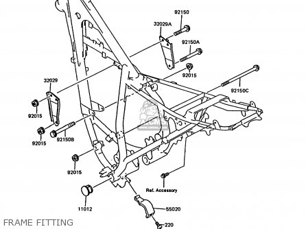 FRAME FITTING - KMX200-A5 1991 EUROPE GR