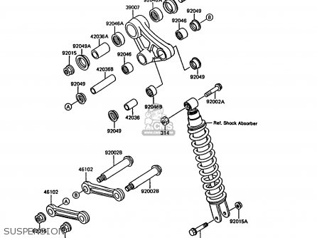 SUSPENSION - KMX200-A5 1991 EUROPE GR