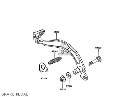 BRAKE PEDAL - KMX200-A5 1991 EUROPE GR
