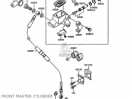 FRONT MASTER CYLINDER - KMX200-A5 1991 EUROPE GR