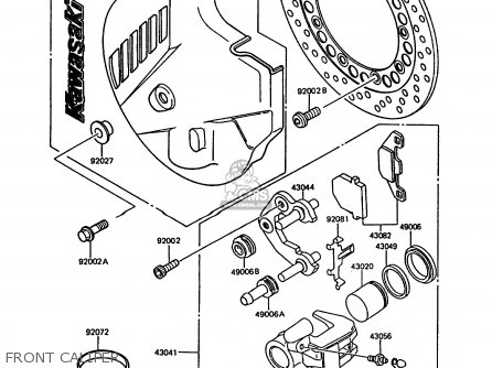 FRONT CALIPER - KMX200-A5 1991 EUROPE GR