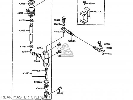 REAR MASTER CYLINDER - KMX200-A5 1991 EUROPE GR
