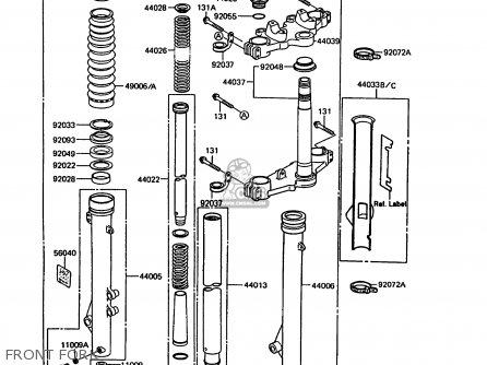 FRONT FORK - KMX200-A5 1991 EUROPE GR