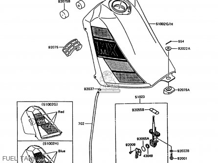FUEL TANK - KMX200-A5 1991 EUROPE GR