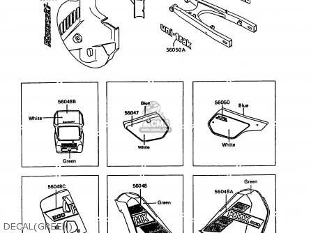 DECAL(GREEN) - KMX200-A5 1991 EUROPE GR