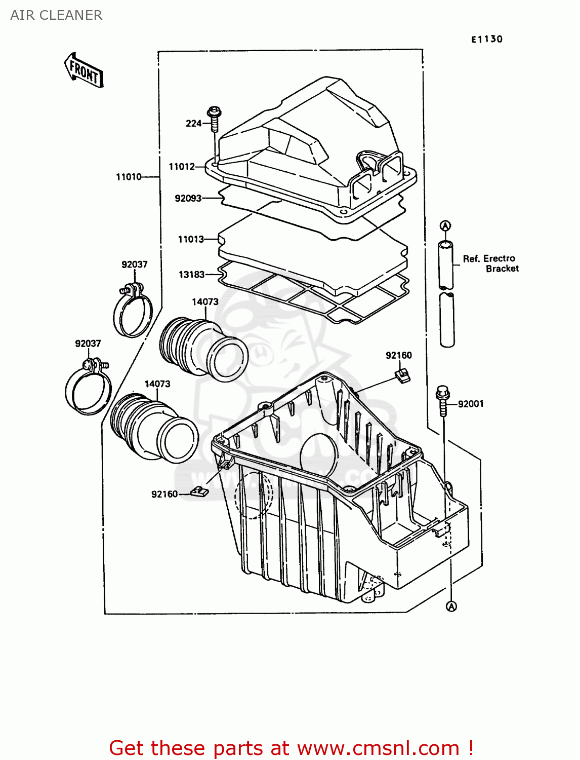 AIR CLEANER KR250B2 KR1 1989 EUROPE UK FR GR IT