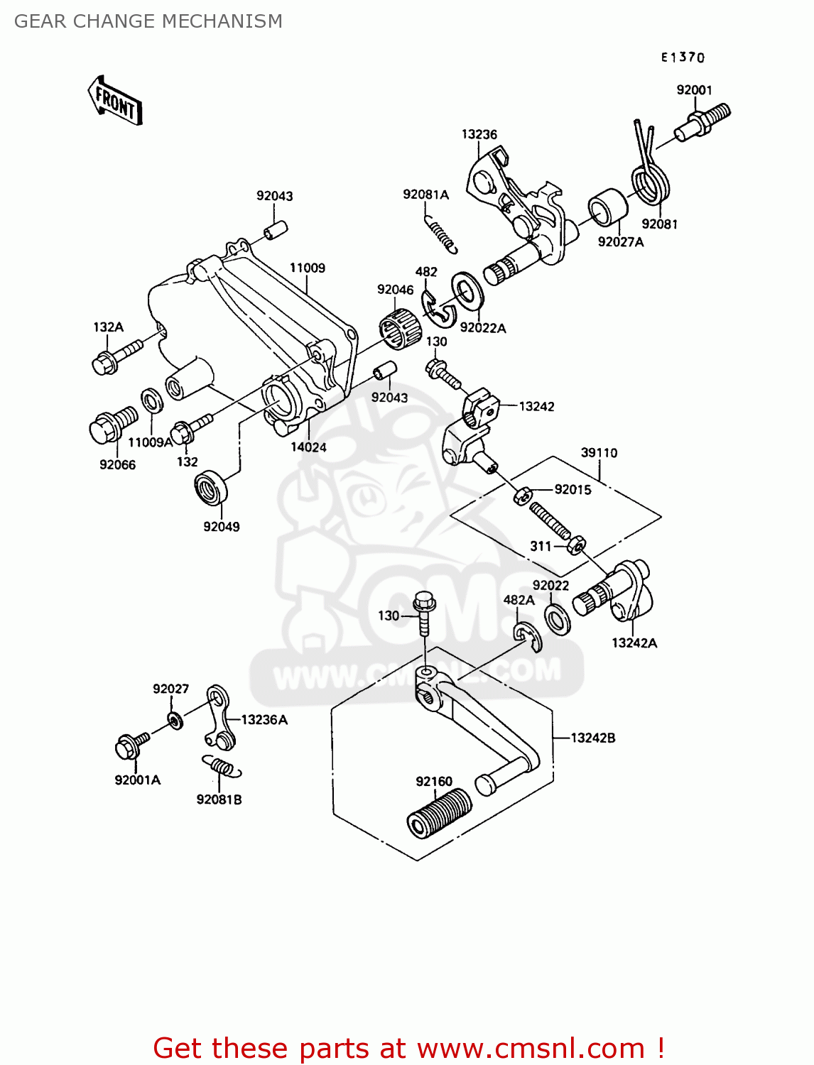 GEAR CHANGE MECHANISM KR250B2 KR1 1989 EUROPE UK FR GR IT