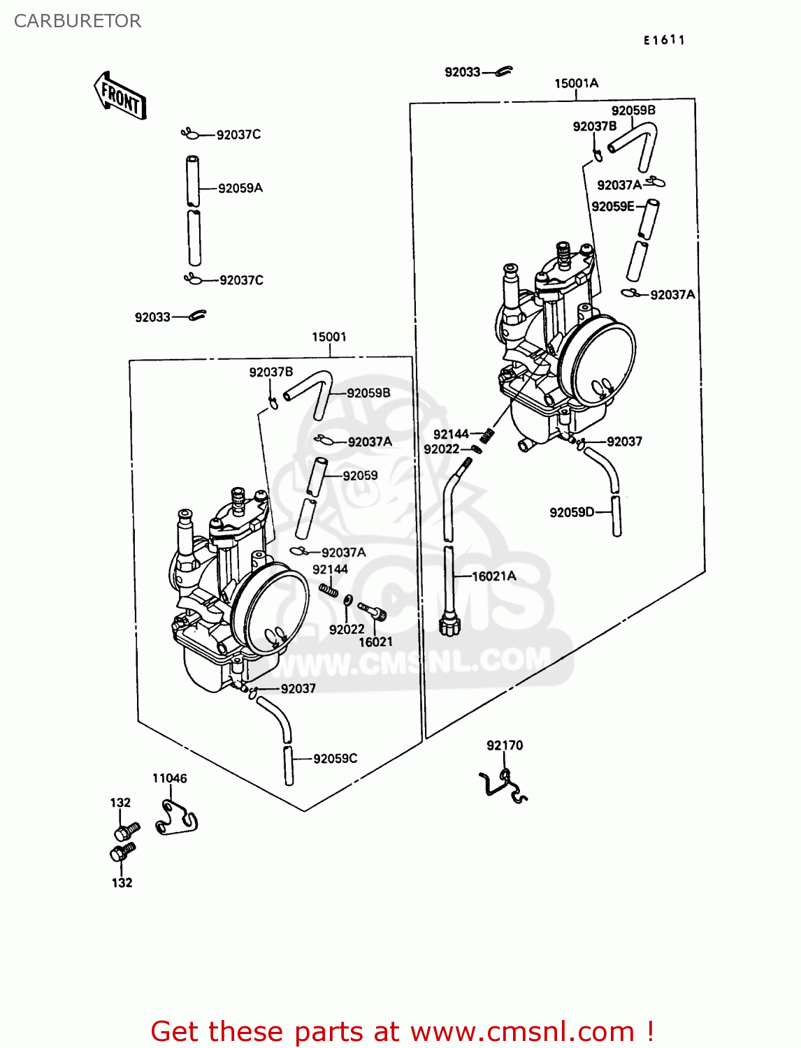 CARBURETOR KR250B2 KR1 1989 EUROPE UK FR GR IT