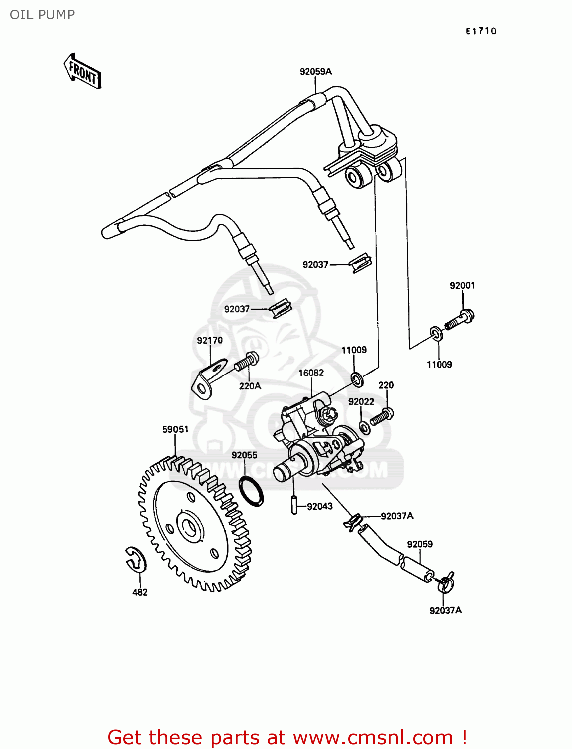OIL PUMP KR250B2 KR1 1989 EUROPE UK FR GR IT